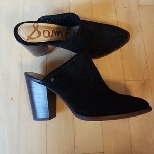 Sam Edelman black Mules Heels 7.5